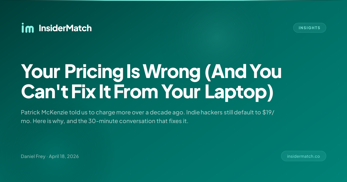 Your Pricing Is Wrong (And You Can't Fix It From Your Laptop)
